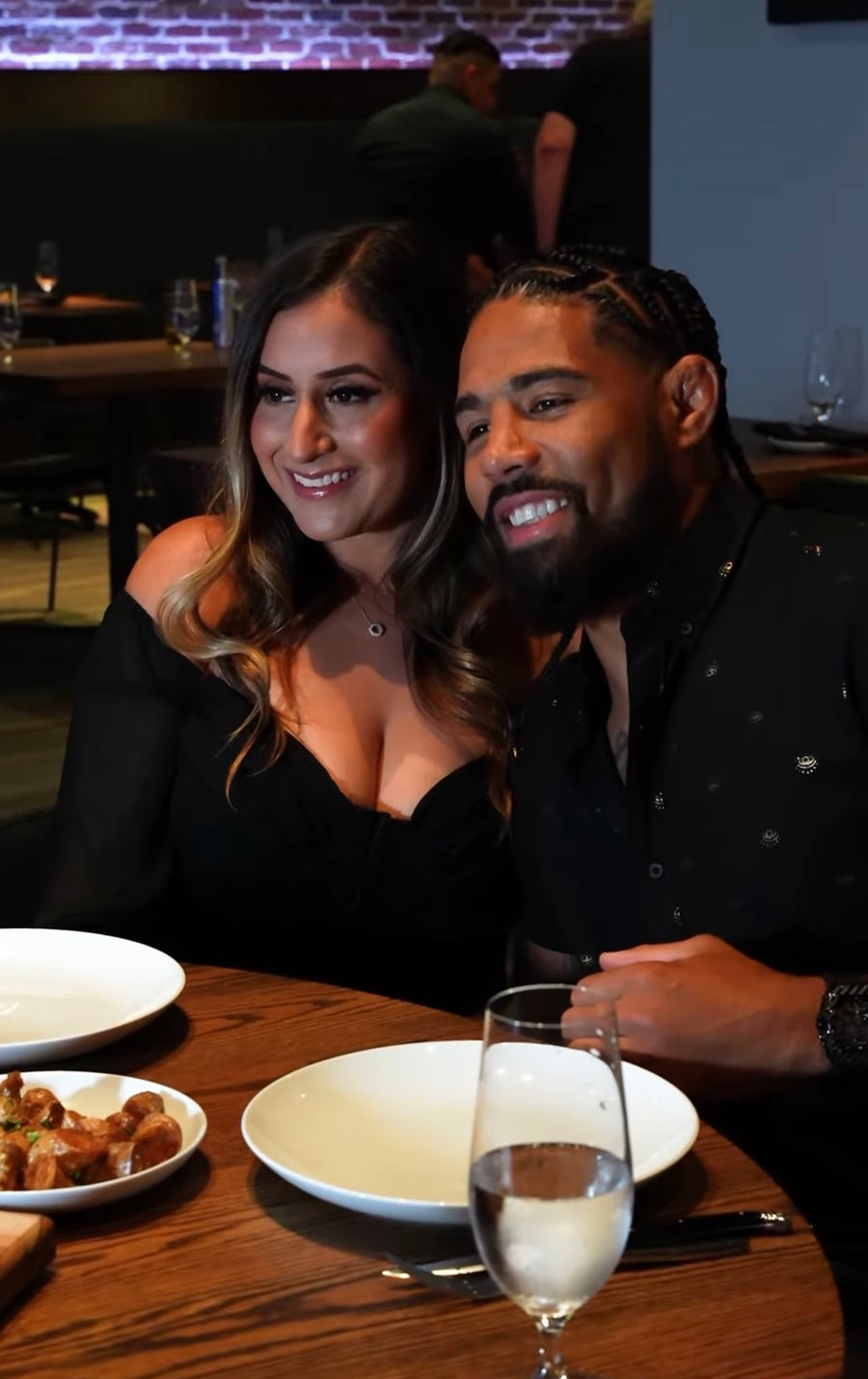Max and Anastasia enjoying a restaurant experience
